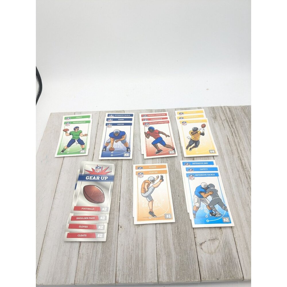 NFL-OPOLY Junior Game Replacement Cards Property Deeds And Gear Up